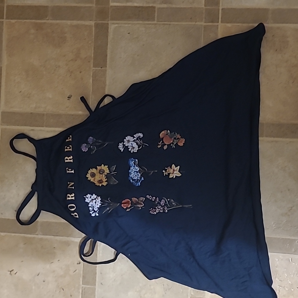 Plus size flower tank